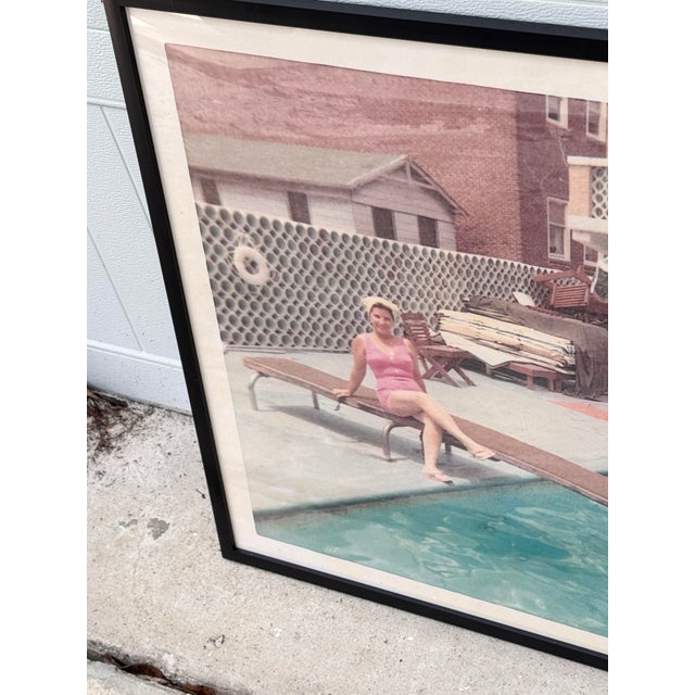 Mid-Century Modern Vintage Framed MCM Enlarged Photo in the Style of Slim Aarons For Sale - Image 3 of 5