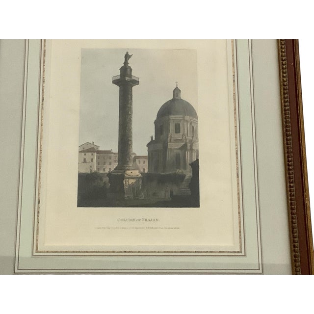 Antique 1798 Hand-Colored Engraving "Column of Trajan" Provenance Custom Framed by J. Pocker & Son, Nyc For Sale - Image 4 of 6