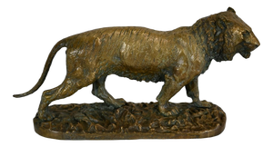 C. Fratin, Tigre marchant Sculpture, 19th-Century, Bronze