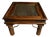 Antique Spanish Gothic Style Side Table Iron Lattice Textured Glass Top Large For Sale