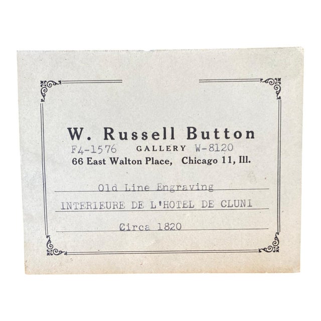 Off-white Set of Four Hand-Colored Engravings of Paris Landmarks, C. 1820, W. Russell Button Gallery, Chicago For Sale - Image 8 of 9