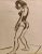A 1946 watercolor on paper image of a standing dancer by artist Harold Haydon. Matted to 14" x 16". Harold Emerson Haydon...
