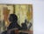 Mid 20th Century Impressionist Couple in Conversation Painting For Sale In Seattle - Image 6 of 8