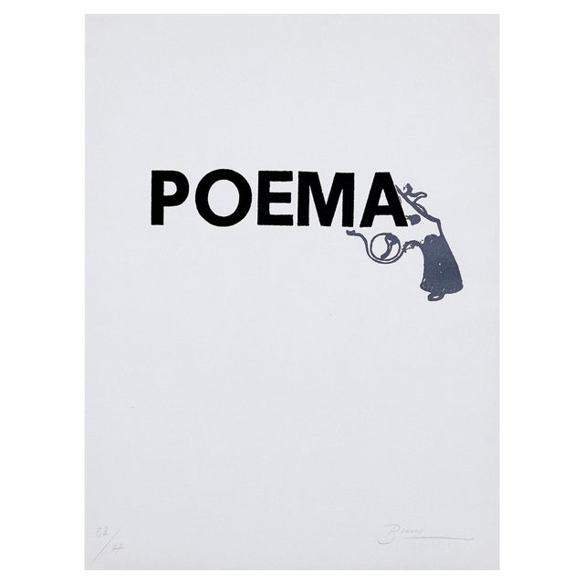 Joan Brossa, Visual Poem, 1980s, Lithograph For Sale