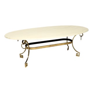 Vintage Italian Brass Dining Table, 1950s For Sale