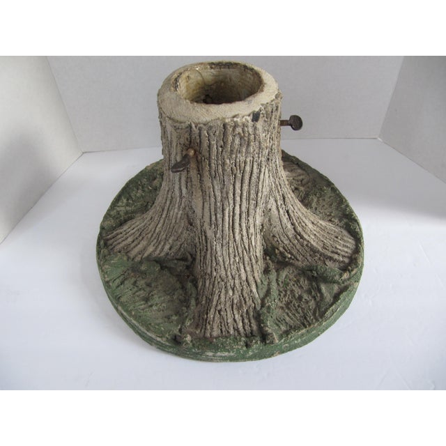 Antique Faux Bois Carved Concrete Christmas Tree Stand Chairish