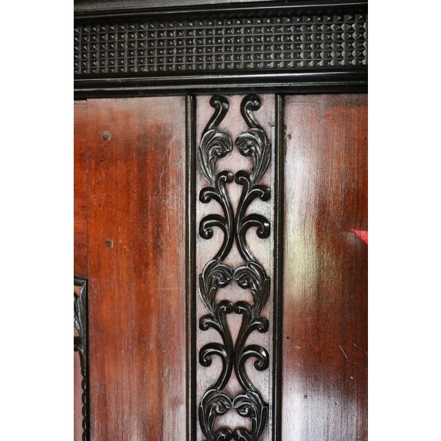 Brown Satin Wood and Ebony Wood Cupboard For Sale - Image 8 of 12