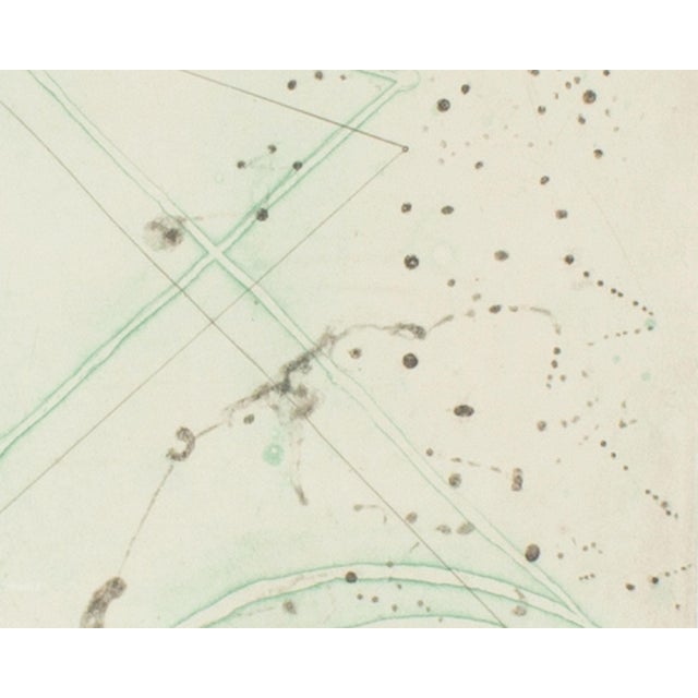 Green Arthur Luiz Piza 1953 Abstract Etching With Aquatint For Sale - Image 8 of 10