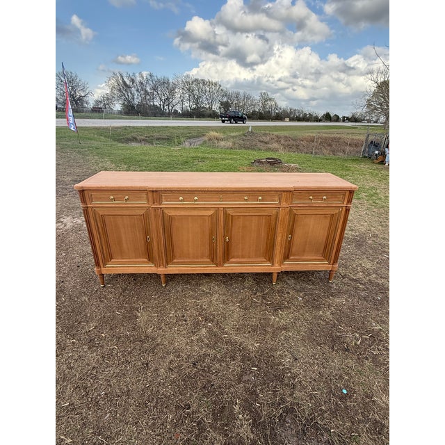 19th Century 19th Century French Louis XVI Solid Mahogany Bleached Sideboard /Credenzas For Sale - Image 5 of 11