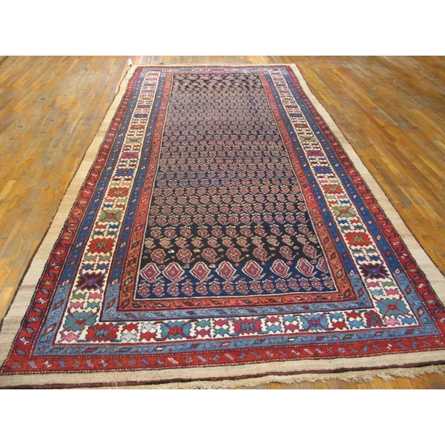Late 19th Century N.W. Persian Paisley Gallery Carpet 7'3" x 16'9" - 221 x 511 All-over design with linear rows of boteh....