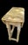 Vintage Gold Cream Carved Barely Twist Gate Leg Drop Leaf French Side Table For Sale - Image 10 of 11