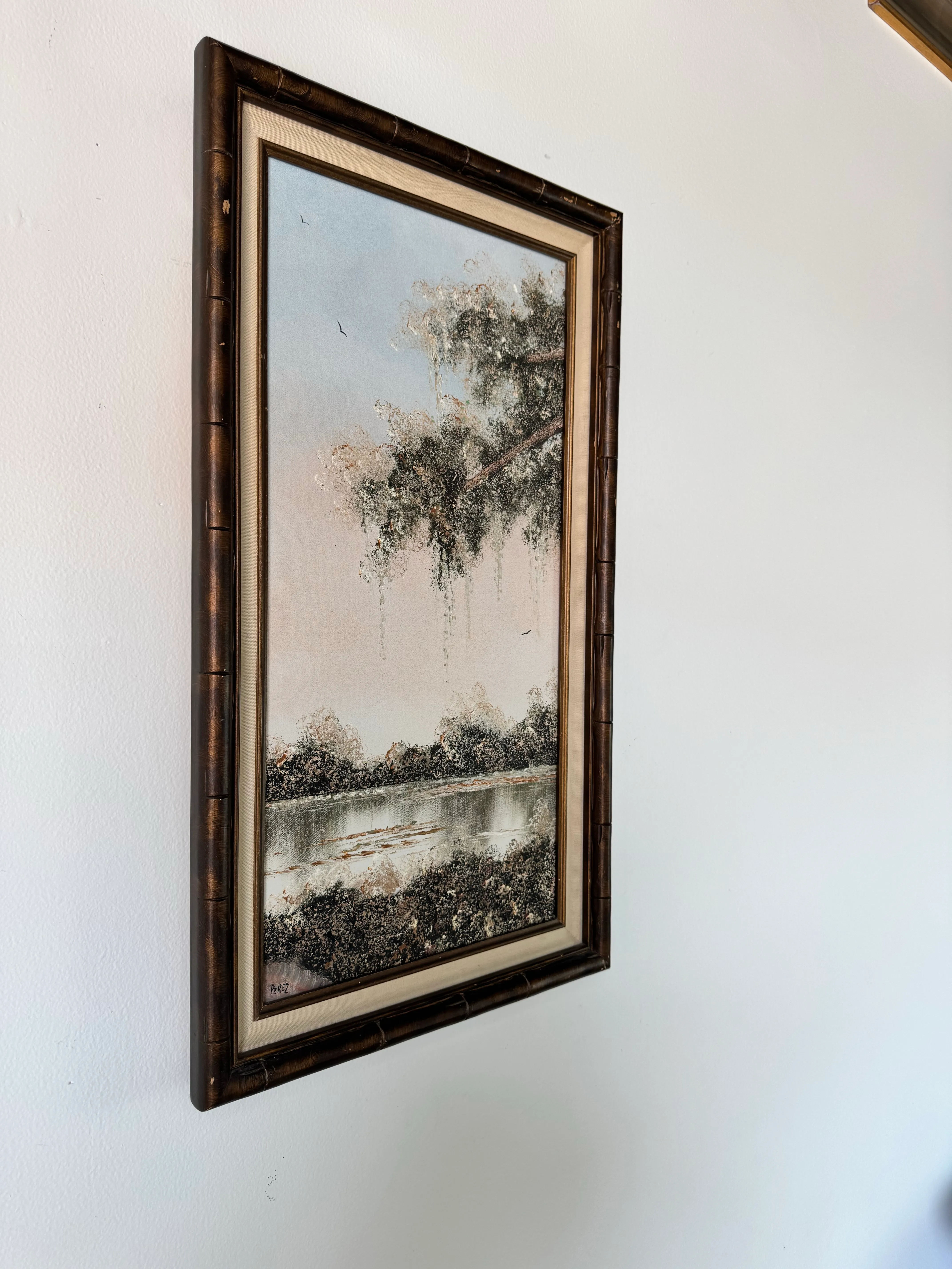 1990's Chester Lewis Perez (1923–2010) Mixed Media Impasto