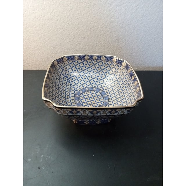 1950s Chinese Royal Regency Chinoiserie Quadrangle Bowl For Sale In Dallas - Image 6 of 6