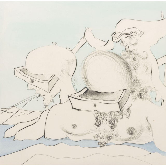 Abstract Salvador Dali "Expulse Comme Un Megot..." Etching For Sale - Image 3 of 11