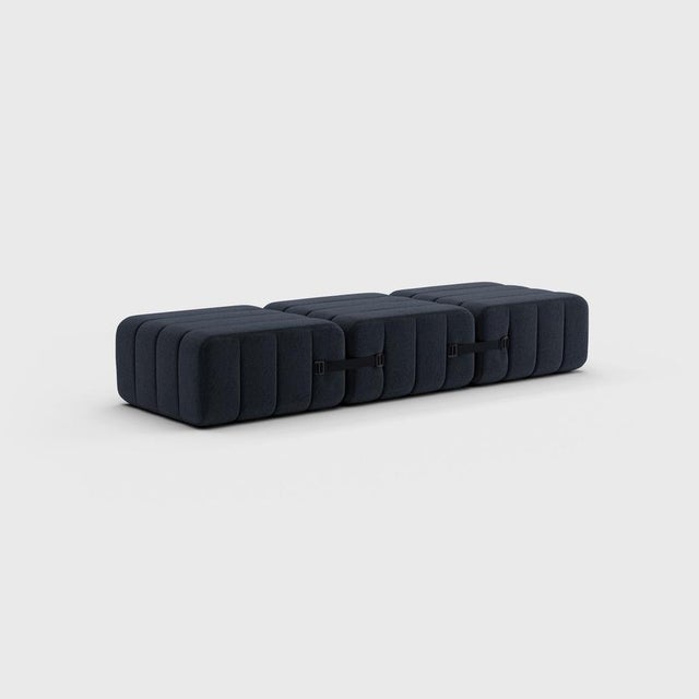 Not Yet Made - Made To Order Curt Modular Set - Flexible Bench - Jet - 9806 (Dark Grey) by Ambivalenz, Set of 3 For Sale - Image 5 of 5