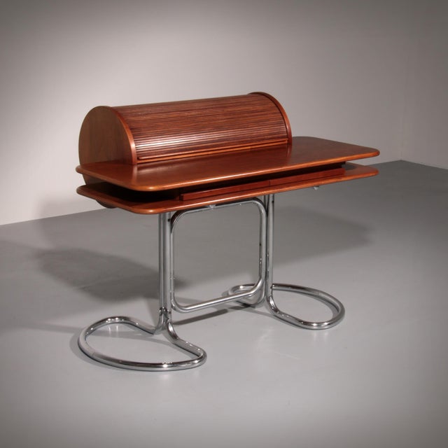 Italian Maia Walnut Desk by Giotto Stoppino for Bernini, 1960s For Sale - Image 15 of 15