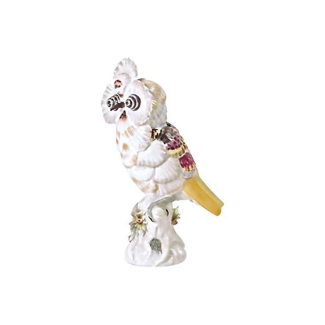 Vintage Majolica Grotto Style Shell Owl Figurine For Sale