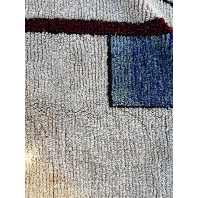 Berber Tribes of Morocco Minimalist Pattern Modern Colorful Rug For Sale - Image 4 of 8