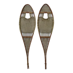 Early 1900s Intricately Woven Snowshoes