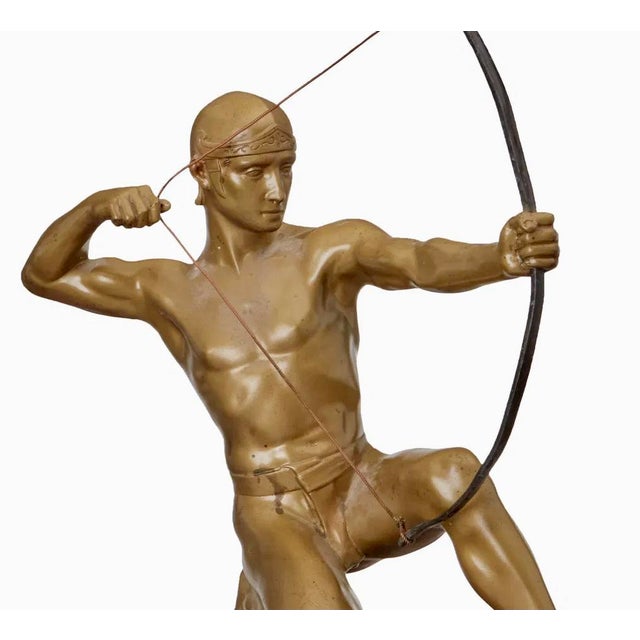 Rudolph Kaesbach -Spartan Archer-1930s Art Deco Bronze Sculpture Vintage Patinated Bronze sculpture depicting a Spartan...