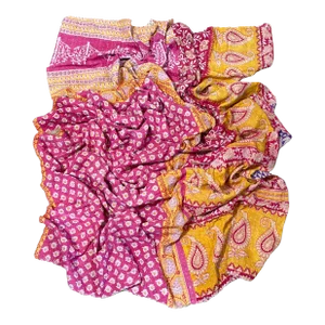 Vintage Indian CottonThrow Kantha Quilt 83" by 52" W
