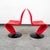 Mid Century Modern Dining Chairs 4 Red Attributed to Vernon Panton 1-2-3 System Fritz Hansen For Sale In Sacramento - Image 6 of 12