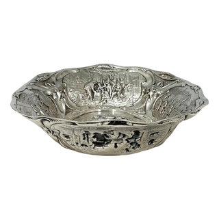 Dutch Silver Oval Bowl by Schoorl / Krot, Amsterdam, 1928 For Sale
