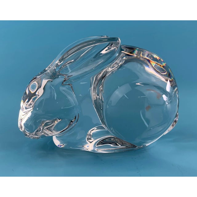 Mid-Century Modern Vintage Val St. Lambert Crystal Rabbit For Sale - Image 3 of 13
