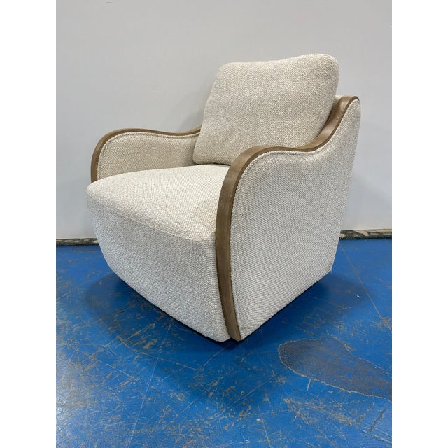 2020s Modern Swivel Chair - Nubby Cream For Sale - Image 5 of 7
