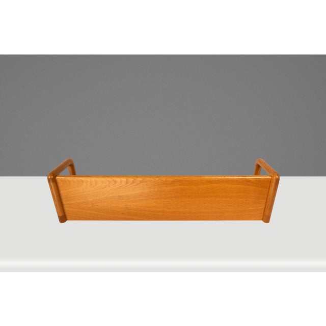 Dyrlund Danish Mid-Century Modern Petite Wall-Hanging Shelf in White Oak Attributed to Dyrlund, Denmark, C. 1960s For Sale - Image 4 of 9