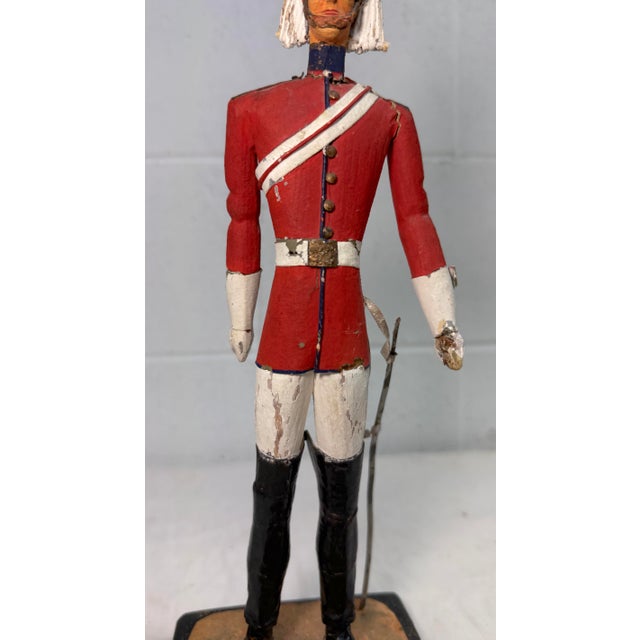 19th Century Antique 19th Century British Life Guard Troop Hand Carved Wood Sculpture Statue For Sale - Image 5 of 18