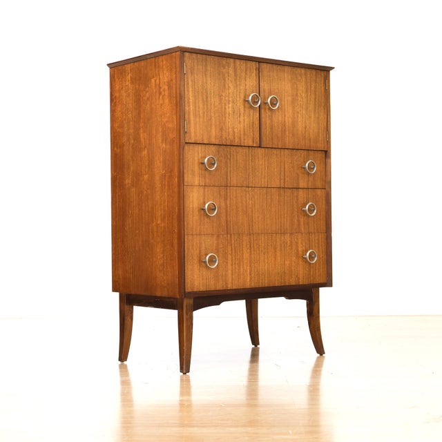 British Mid-Century Mahogany Gentleman's Chest, 1950s For Sale - Image 9 of 10