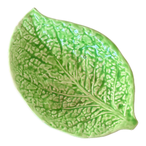 Mid 20th Century Bright Green Mid-Century Leaf Tray From England
