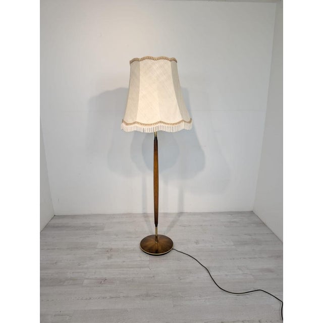 Danish Teak Floor Lamp with Brass, 1960s For Sale - Image 4 of 18