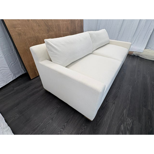 Rh Belgian Track Arm 2-Cushion Sofa – 8' Luxe Depth Natural Performance Linen Weave | Down-Feather Fill For Sale - Image 18 of 18