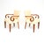 Art Deco Walnut and Leather Armchairs, 1930, Set of 2 For Sale - Image 4 of 11