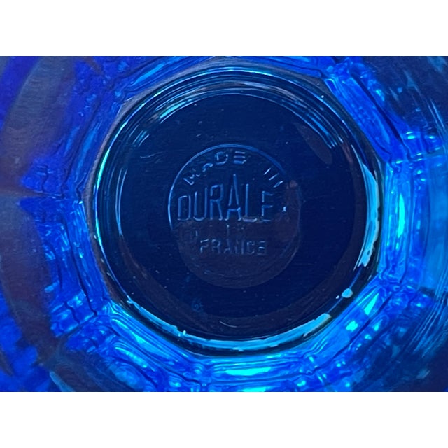 1990s 1990s Le Picardie Sapphire Glass Tumbler - Set of 6 For Sale - Image 5 of 6