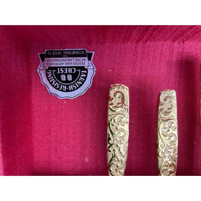 Metal 1950s Americana Golden Heritage by International Silver Co. Flatware Set- 82 Pieces For Sale - Image 7 of 8