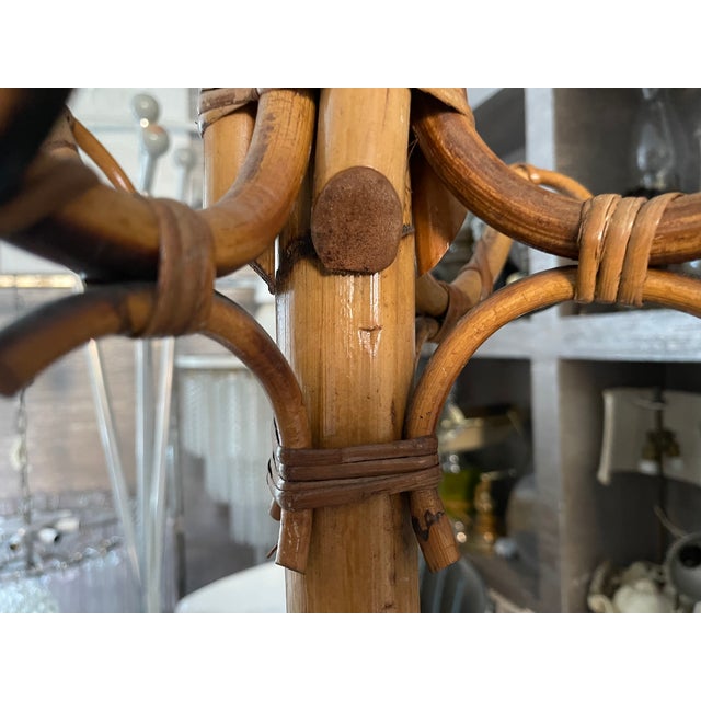 Wood Rattan Coat Hanger, 1960s For Sale - Image 7 of 10