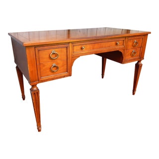 1960 Kindel Furniture French Regency Cherry Wood Writing Desk For Sale