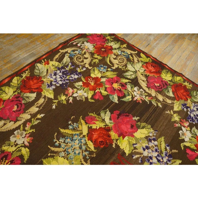 Late 19th Century 19th Century Besserabian Flat-Weave Carpet ( 7'2" x 7'2" - 218 x 218 ) For Sale - Image 5 of 12