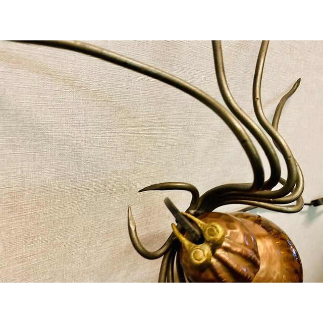 Mid-Century Modern Italian Metal and Glass Spider Wall Lamp, 1950s For Sale - Image 9 of 18