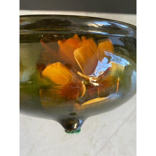 Mid-Century Modern Vintage McCoy Mid-Century Chocolate Brown and Bronze Glaze Footed Bowl For Sale - Image 3 of 9