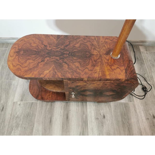 Brown Art Deco Floor Lamp by Jindrich Halabala For Sale - Image 8 of 18