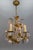 Hollywood Regency Style Gilt Metal and Pink Porcelain Roses Chandelier, Italy, 1970s For Sale - Image 14 of 18