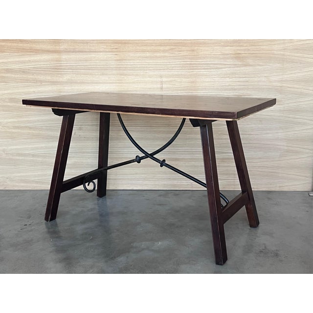 Early 19th Century Early 19th Century Spanish Baroque Work Side Table , Restored For Sale - Image 5 of 18