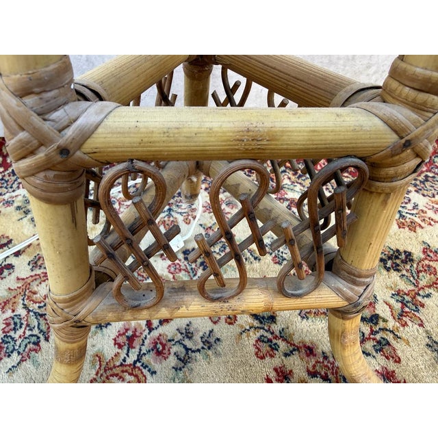 Rattan Floor Lamp in the style of Louis Sognot, France, 1950s For Sale - Image 11 of 15