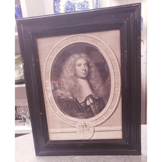 18th Century Continental Portrait Engravings, Framed - Set of 4 For Sale - Image 4 of 6