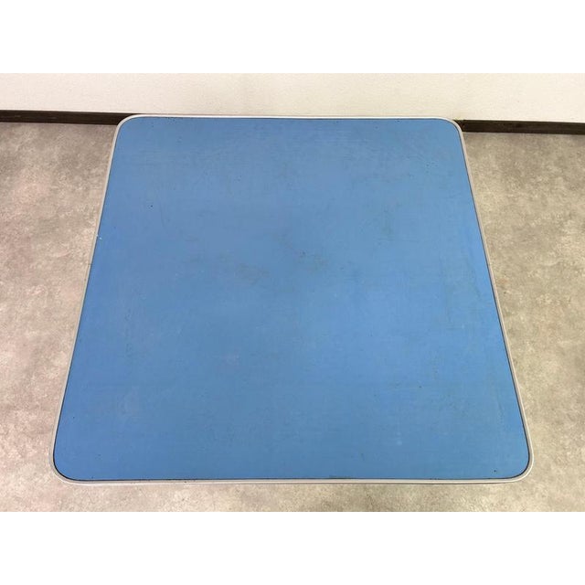 Brown Vintage Aluminium Dining Table and Chairs, 1960s, Set of 5 For Sale - Image 8 of 18