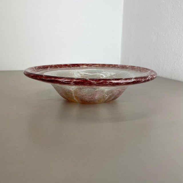 Baushaus Art Deco German Red Glass Bowl by Karl Wiedmann for WMF Ikora, 1930s For Sale - Image 3 of 18
